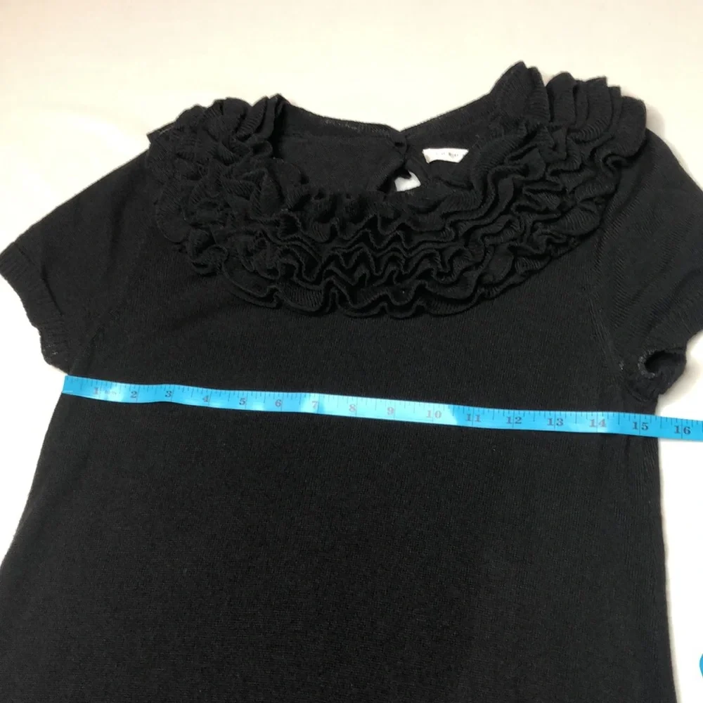 Susana Monaco Womens Black Extra Fine Merino Wool Sweater Dress - Picture 6 of 12